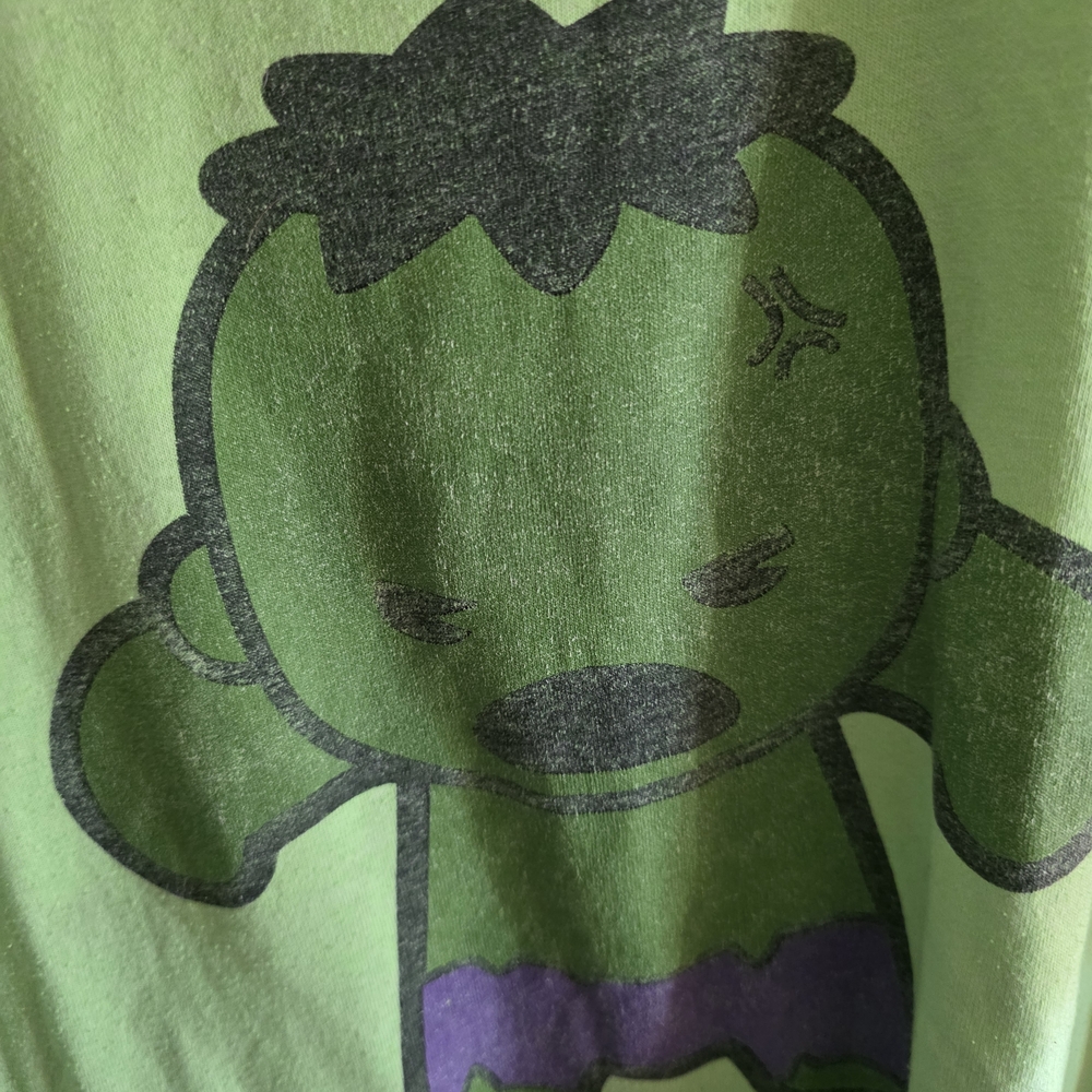 Marvel Hulk Chibi T-Shirt (2013) – Mad Engine – Neon Green – Size L - Picture 3 of 4